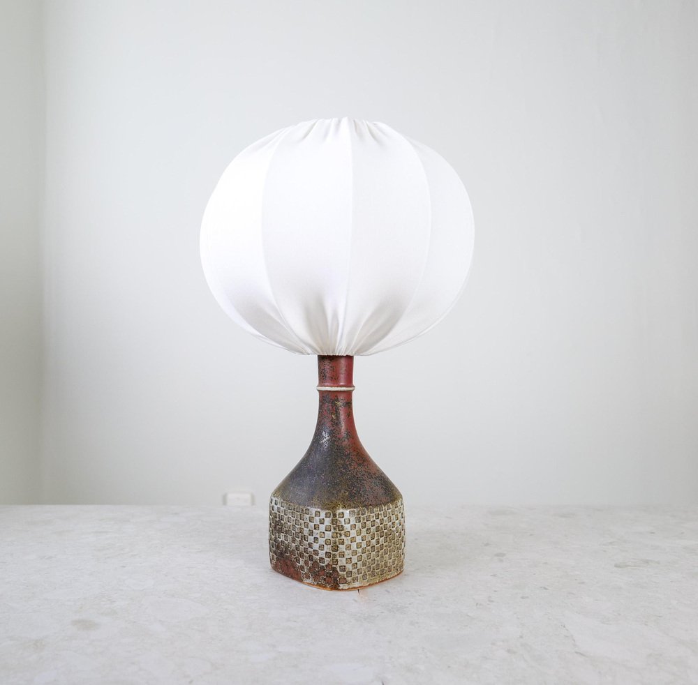 Mid-Century Studio Stoneware Table Lamp attributed to Stig Lindberg for Gustavsberg, 1960s