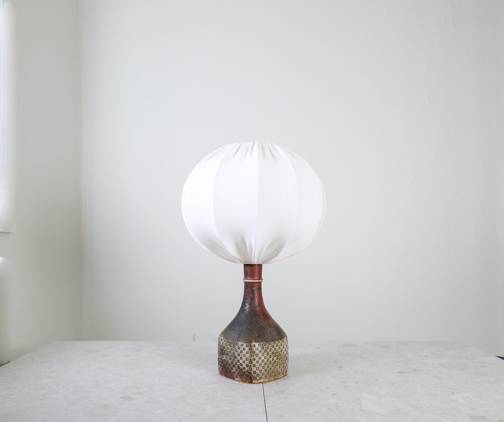 Mid-Century Studio Stoneware Table Lamp attributed to Stig Lindberg for Gustavsberg, 1960s