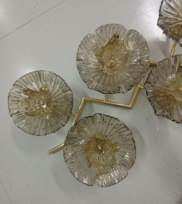 Mid-Century Style Murano Art Glass and Brass Wall Light, 2000s-UH-1794528