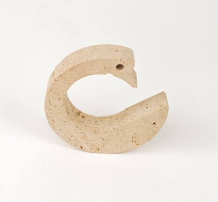 Mid-Century Swan Figure in Travertine from Fratelli Mannelli, Italy, 1970s-LYQ-1757608