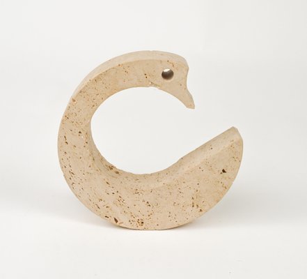 Mid-Century Swan Figure in Travertine from Fratelli Mannelli, Italy, 1970s-LYQ-1757608