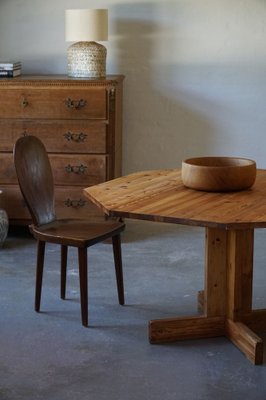 Mid-Century Swedish Asymmetrical Folding Flip Table in Pine, 1950s-MXF-1007409