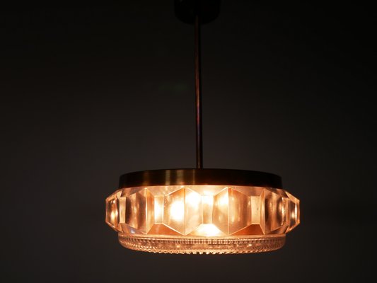 Mid-Century Swedish Brass Ceiling Lamp from Orrefors-OGU-824130