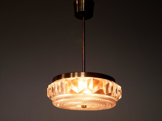 Mid-Century Swedish Brass Ceiling Lamp from Orrefors-OGU-824130