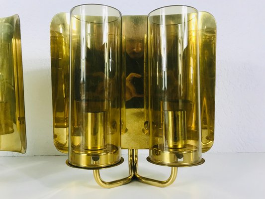 Mid-Century Swedish Brass Sconces from Hans-Agne Jakobsson AB Markaryd, 1970s, Set of 2-PUK-555377