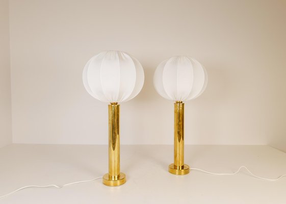 Mid-Century Swedish Brass Table Lamps by Kosta Elarmatur, 1960s, Set of 2-UYK-1076950