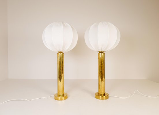 Mid-Century Swedish Brass Table Lamps by Kosta Elarmatur, 1960s, Set of 2-UYK-1076950