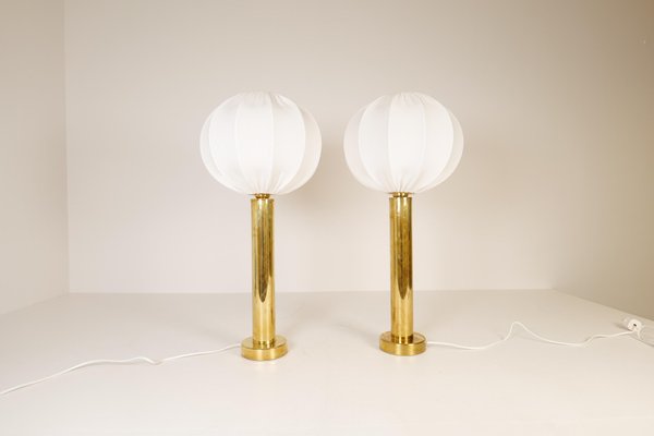 Mid-Century Swedish Brass Table Lamps by Kosta Elarmatur, 1960s, Set of 2-UYK-1076950