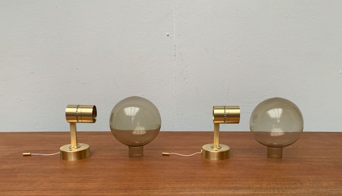 Mid-Century Swedish Brass Wall Lamps by Hans-Agne Jakobsson for Hans-Agne Jakobsson Ab, Markaryd, 1960s, Set of 2-UAH-1438718