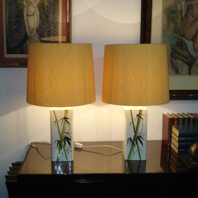 Mid-Century Swedish Ceramic Table Lamps from Nordiska Kompaniet, 1960s, Set of 2-YGE-658837