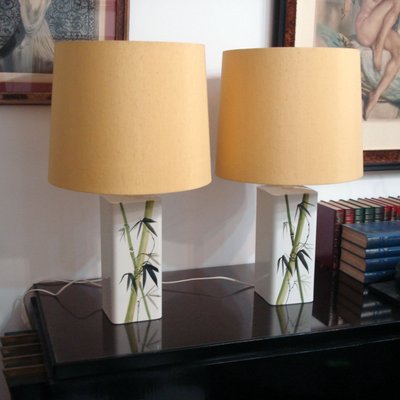 Mid-Century Swedish Ceramic Table Lamps from Nordiska Kompaniet, 1960s, Set of 2-YGE-658837