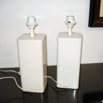 Mid-Century Swedish Ceramic Table Lamps from Nordiska Kompaniet, 1960s, Set of 2-YGE-658837