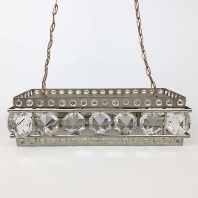 Mid-Century Swedish Crystal Glass Chandelier, 1960s-ZPB-1398472