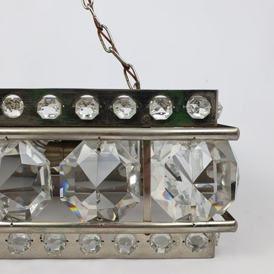 Mid-Century Swedish Crystal Glass Chandelier, 1960s-ZPB-1398472