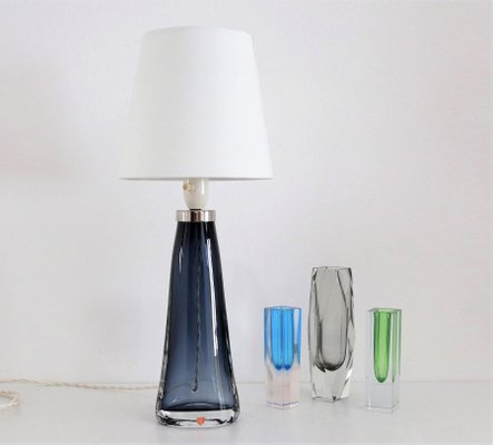 Mid-Century Swedish Crystal Table Lamp by Carl Fagerlund for Orrefors, 1960s-VNE-1006202