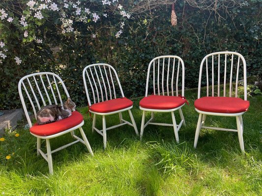 Mid-Century Swedish Dining Chairs by Bengt Åkerblom & Gunnar Eklöf for Akerblom, 1950s, Set of 4-WQJ-1275324