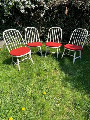 Mid-Century Swedish Dining Chairs by Bengt Åkerblom & Gunnar Eklöf for Akerblom, 1950s, Set of 4-WQJ-1275324