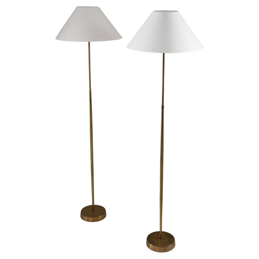 Mid-Century Swedish Floor Lamps attributed to Asea, 1950s, Set of 2