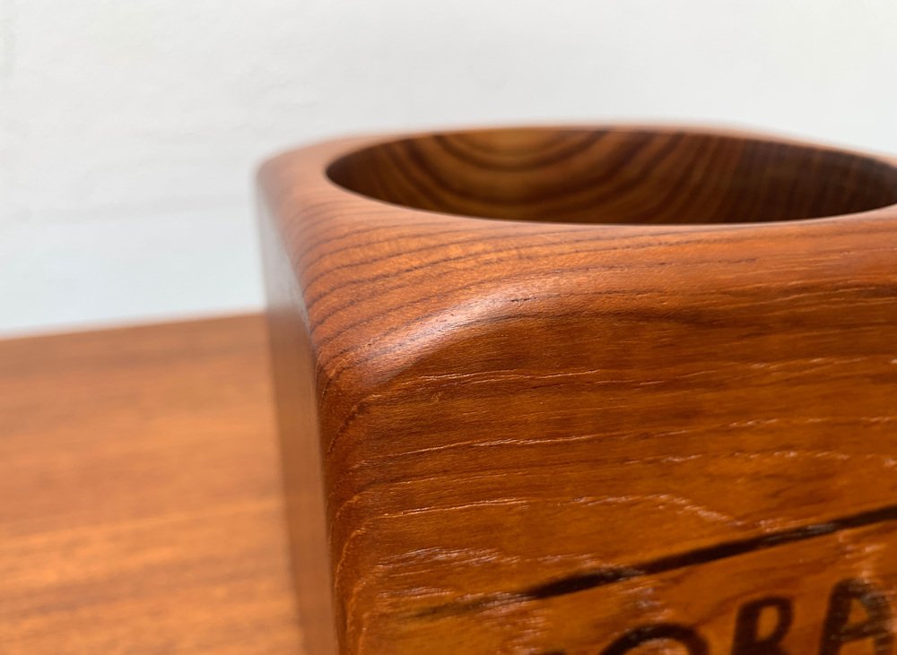 Mid-Century Swedish Former Tabacco Tobak Teak Box Bowl from Sowe Svestad, 1960s