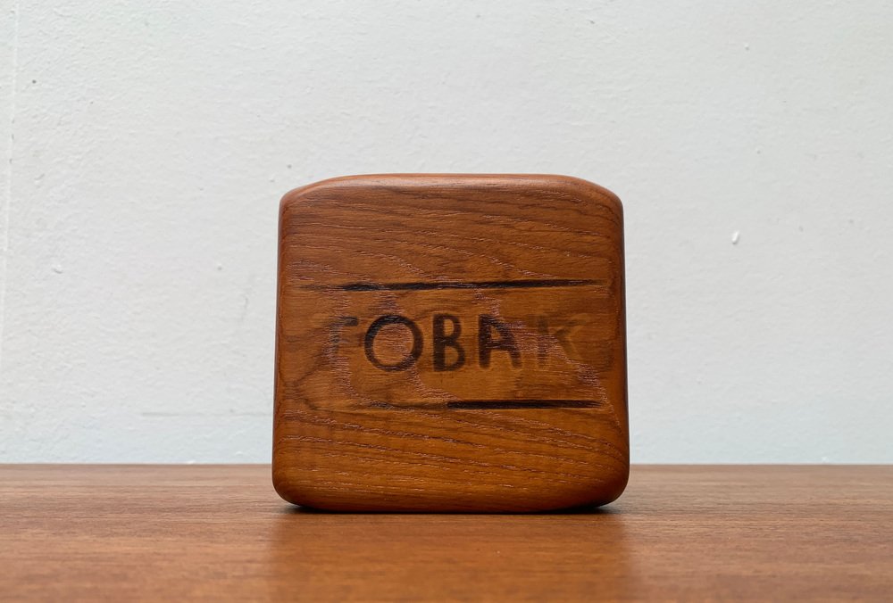 Mid-Century Swedish Former Tabacco Tobak Teak Box Bowl from Sowe Svestad, 1960s