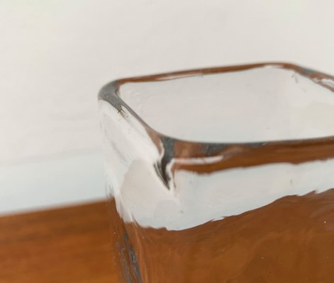 Mid-Century Swedish Glass Block Vase, 1960s-UAH-1342041