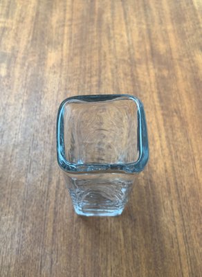 Mid-Century Swedish Glass Block Vase, 1960s-UAH-1342041