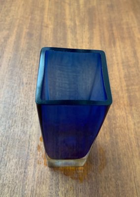 Mid-Century Swedish Glass Block Vase from Aseda Sweden, 1960s-UAH-1362282