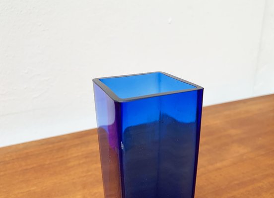 Mid-Century Swedish Glass Block Vase from Aseda Sweden, 1960s-UAH-1362282