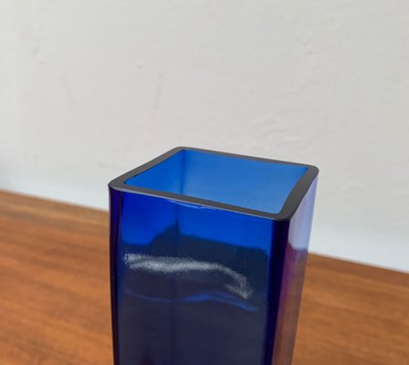 Mid-Century Swedish Glass Block Vase from Aseda Sweden, 1960s-UAH-1362282