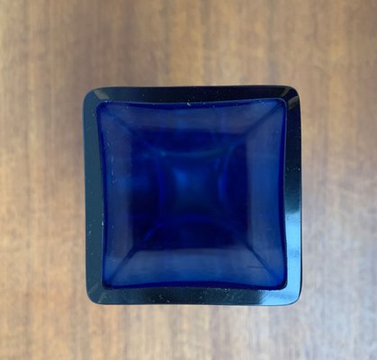 Mid-Century Swedish Glass Block Vase from Aseda Sweden, 1960s-UAH-1362282