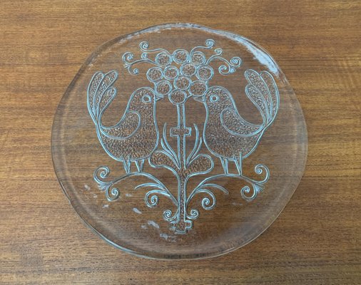 Mid-Century Swedish Glass Plate from Kosta Boda-UAH-1050754