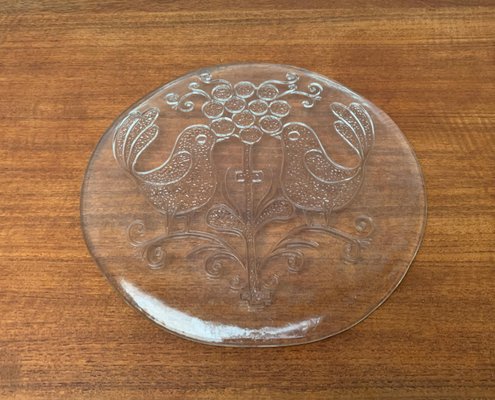 Mid-Century Swedish Glass Plate from Kosta Boda-UAH-1050754