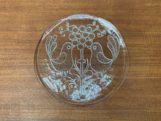 Mid-Century Swedish Glass Plate from Kosta Boda-UAH-1050754