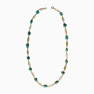 Mid-Century Swedish Gold and Turquoise Collier, 1965-NL-1821477