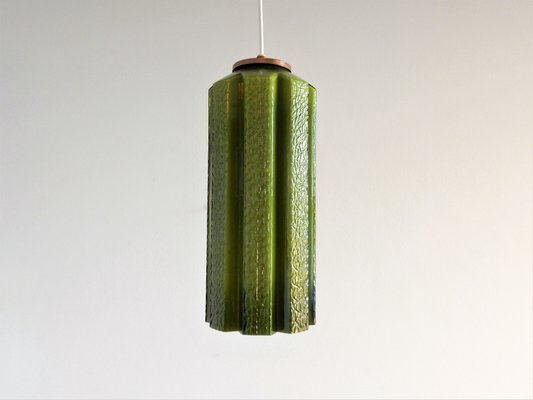 Mid-Century Swedish Green Glass Pendant Lamp by Helena Tynell for Flygsfors, 1960s-NV-780415