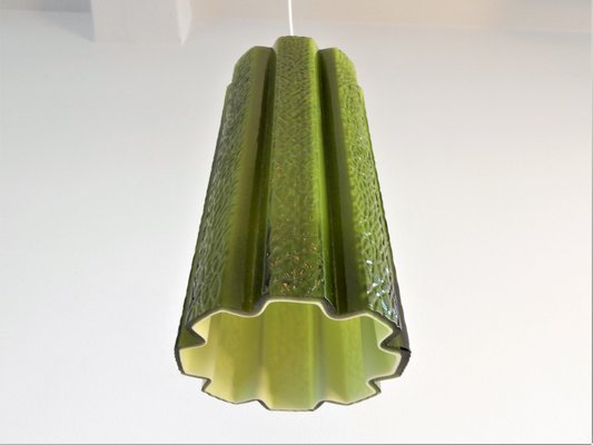 Mid-Century Swedish Green Glass Pendant Lamp by Helena Tynell for Flygsfors, 1960s-NV-780415