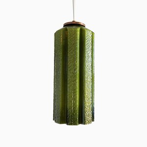 Mid-Century Swedish Green Glass Pendant Lamp by Helena Tynell for Flygsfors, 1960s-NV-780415