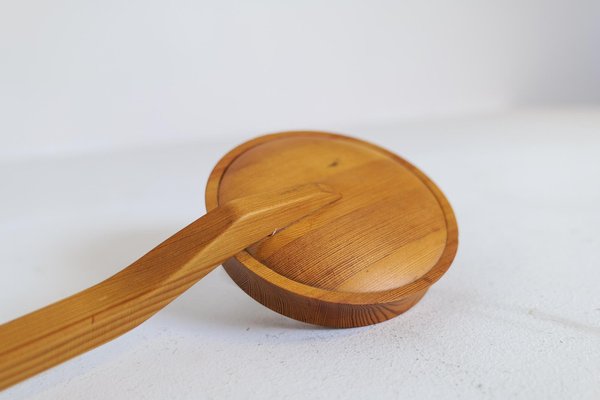 Mid-Century Swedish Hand Mirror in Pine, 1970s-UYK-1194630