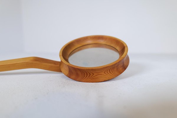 Mid-Century Swedish Hand Mirror in Pine, 1970s-UYK-1194630