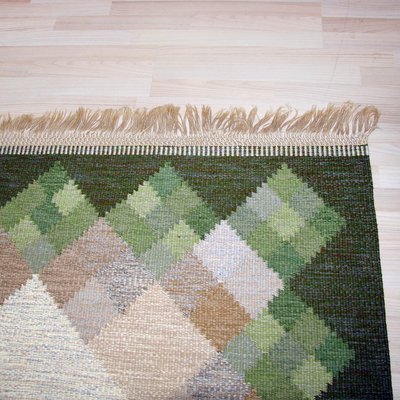 Mid-Century Swedish Kilim Röllakan Rug by Brita Svefors-YGE-596050