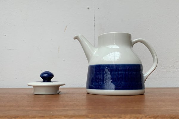 Mid-Century Swedish Koka Blue, Blau, Bla Series Coffee Pot by Hertha Bengtson for Rörstrand, 1950s-UAH-1785445