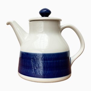 Mid-Century Swedish Koka Blue, Blau, Bla Series Coffee Pot by Hertha Bengtson for Rörstrand, 1950s-UAH-1785445