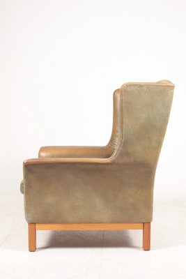 Mid-Century Swedish Lounge Chair in Patinated Leather by Arne Norell for Norell Möbel AB-FK-1017629