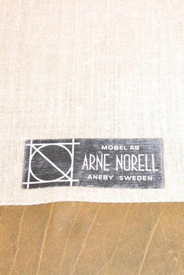 Mid-Century Swedish Lounge Chair in Patinated Leather by Arne Norell for Norell Möbel AB-FK-1017629