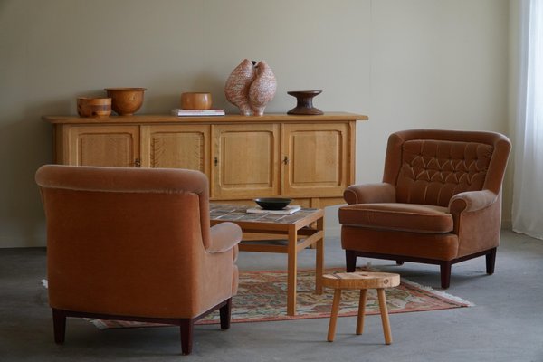 Mid-Century Swedish Lounge Chairs in Velvet from Ulferts Möbler, 1960s-MXF-1720341