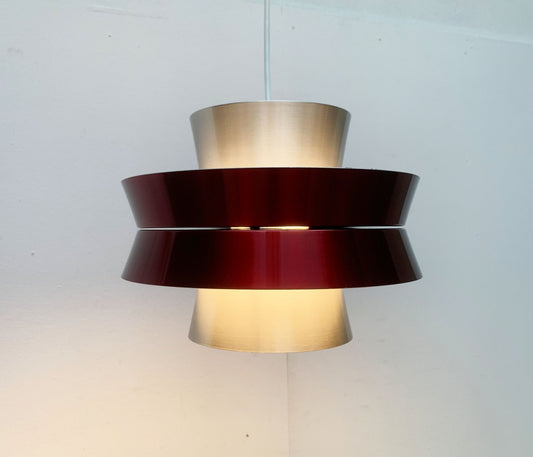 Mid-Century Swedish Metal Pendant Lamp by Carl Thore for Granhaga