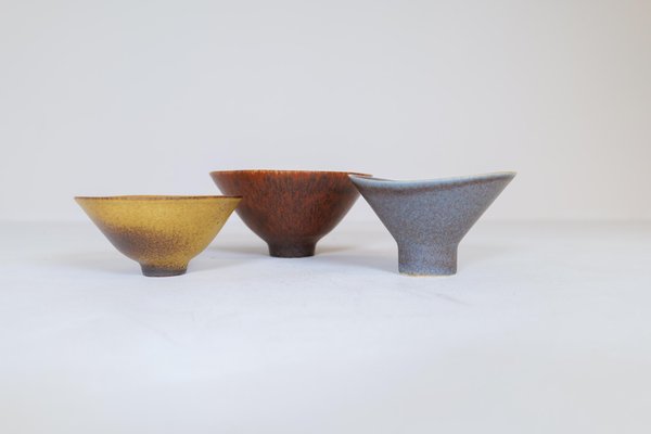 Mid-Century Swedish Modern Bowls by Carl-Harry Stålhane for Rörstrand, Set of 3-UYK-1191709