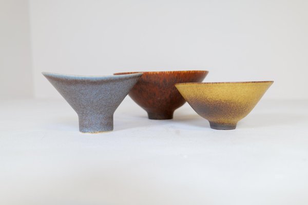 Mid-Century Swedish Modern Bowls by Carl-Harry Stålhane for Rörstrand, Set of 3-UYK-1191709