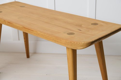 Mid-Century Swedish Modern Pine Visingsö Benches attributed to Carl Malmsten for Svensk Fur, Set of 2