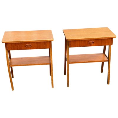 Mid-Century Swedish Modern Teak Nightstands, 1960s, Set of 2-MXB-1239966